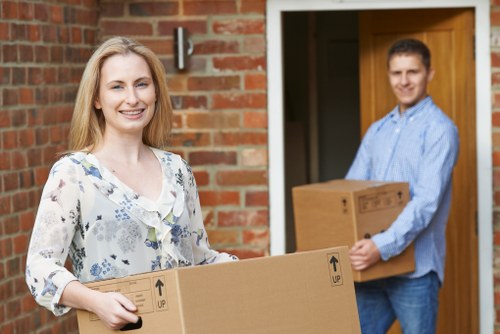 Removal team helping with a Mortlake home move