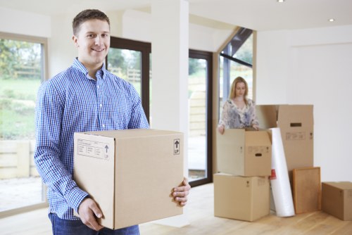 Local Mortlake move with boxes and furniture being transported