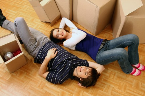 Careful furniture loading for a flat move in Mortlake