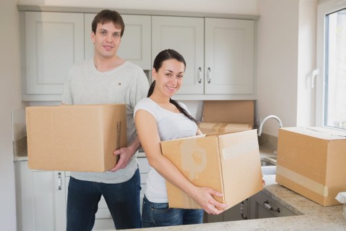 Household furniture being handled carefully during a Mortlake home move